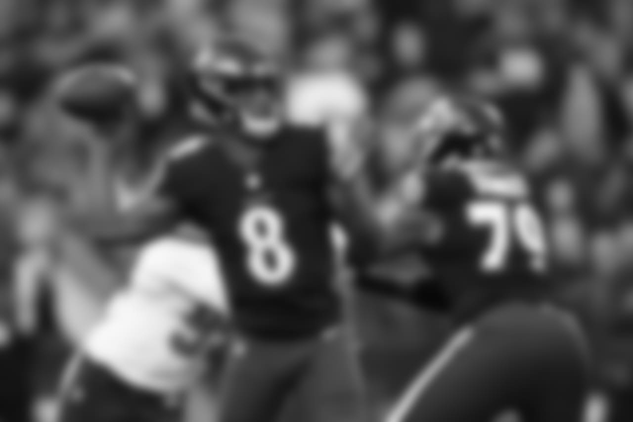 Baltimore Ravens quarterback Lamar Jackson throws a pass in the first half of an NFL football game against the Cleveland Browns, Sunday, Dec. 30, 2018, in Baltimore. (AP Photo/Nick Wass)