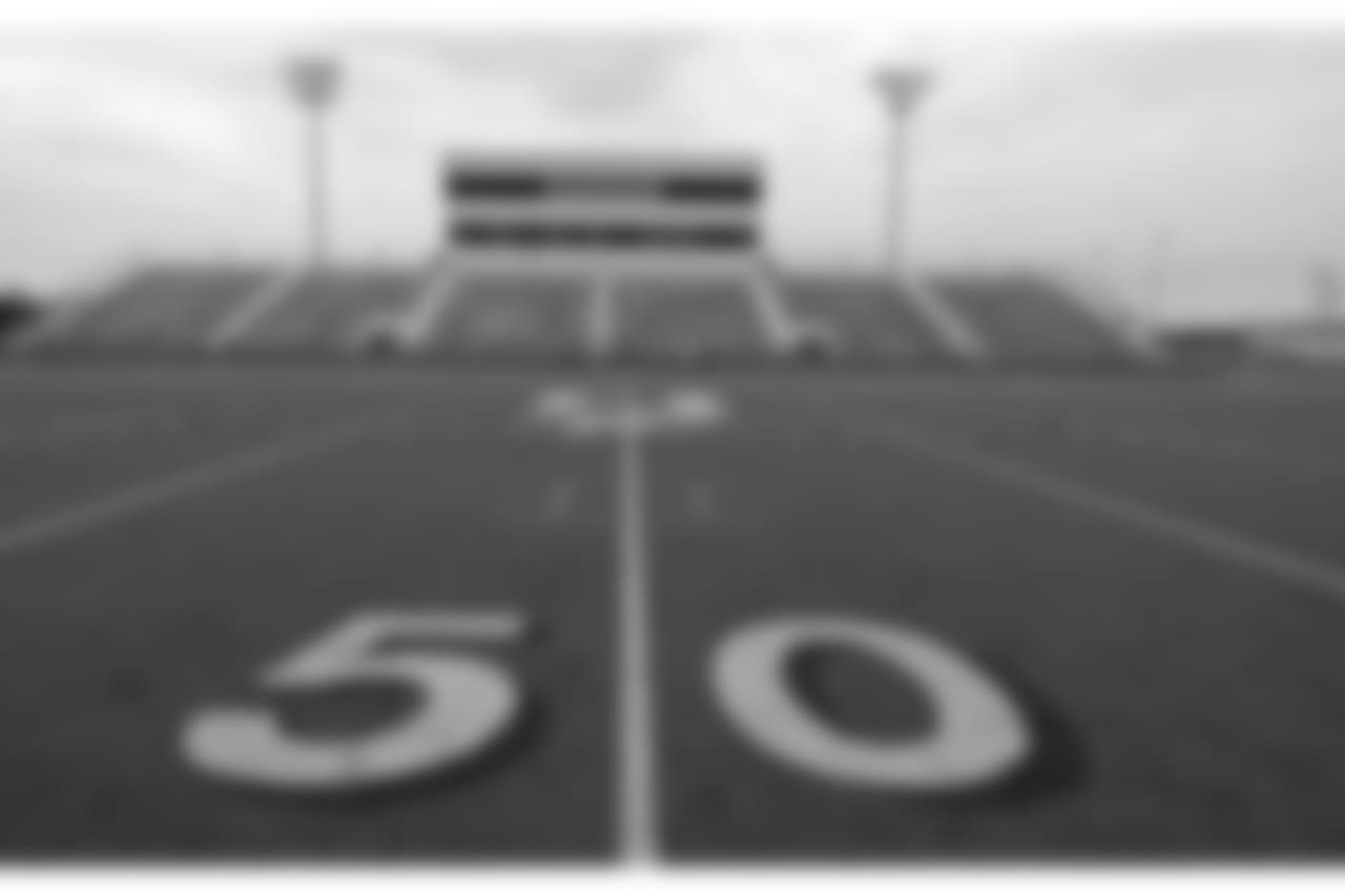 A view of Gustafson Stadium, Wednesday Jan. 9, 2019, where Marcus Davenport played football for John Paul Stevens High School. Davenport also played basketball, and ran track for the school.
(Photo By Edward A. Ornelas)