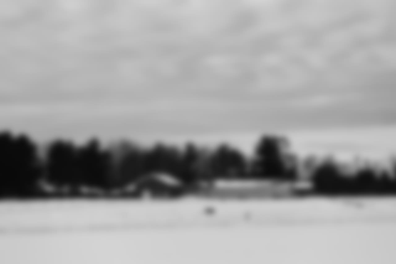 Snow covers the family cranberry farm "Dempze Cranberry Company" in Wisconsin Rapids, Wisconsin