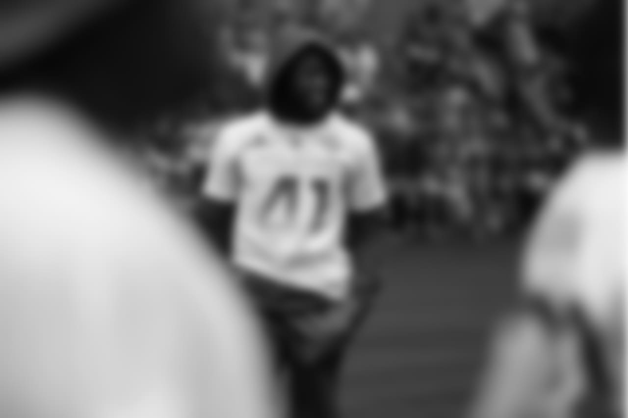 New Orleans Saints running back Alvin Kamara (41) is seen during practice for the 2019 Pro Bowl, Thursday, Jan. 24, 2019 in Orlando, Fla. (Ben Liebenberg/NFL)
