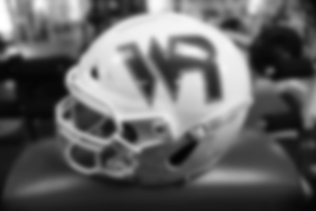 The high school helmet for the Wisconsin Rapids at Lincoln High School.