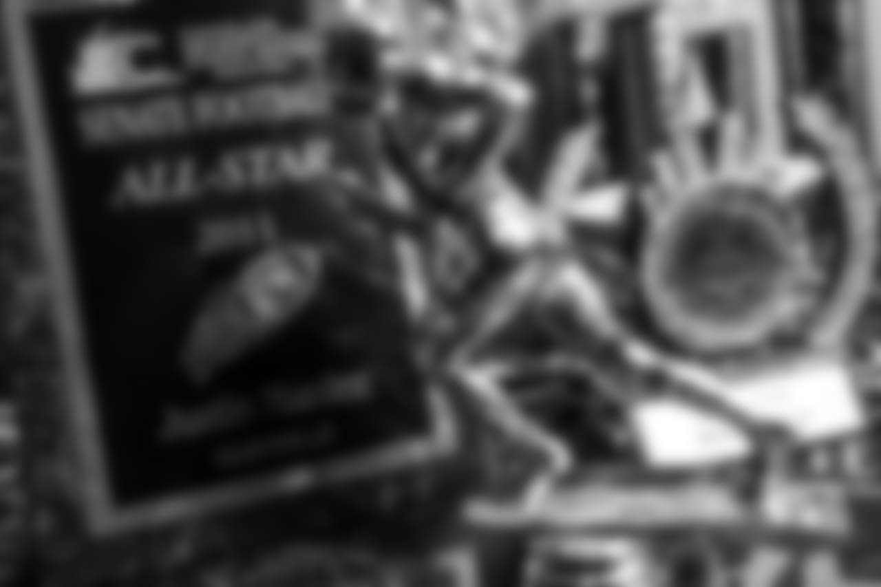 Trophies and accolades from the high school career of Justin Hardee.