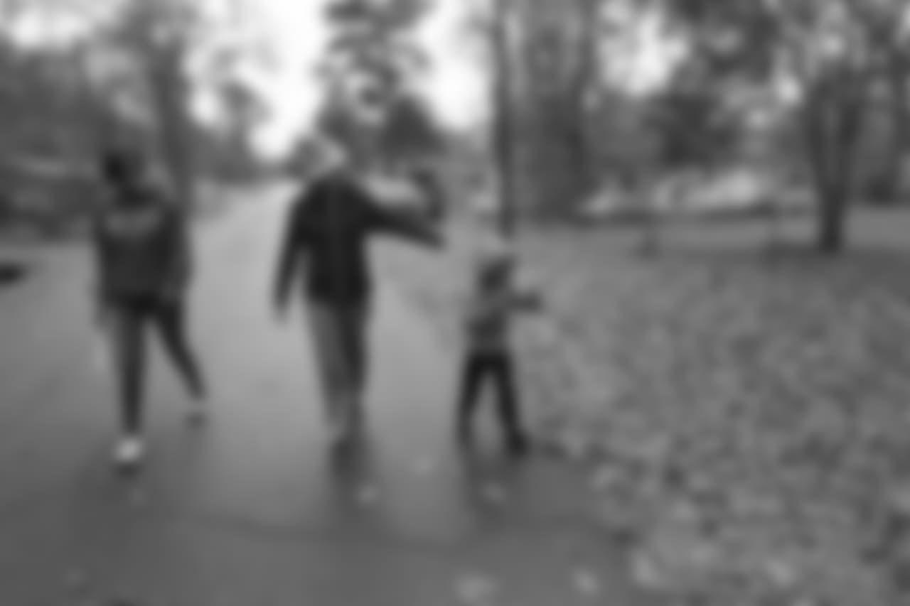 Hope Magee Jones, center keeps tabs on her grandson Elijah Keys while they walk with Maranda Magee to visit their church a block away from their home in Collins, Mississippi.
Hope is the mayor of Collins, Mississippi and aunt to Saints linebacker Demario Davis, who spent his childhood years living here at his grandparent's home in Collins, Mississippi - shooting hoops in the side yard and learning the basics of football in the street with his cousins.
Elijah and Maranda are both Davis' cousins
Photographed Thursday, December 13, 2018.