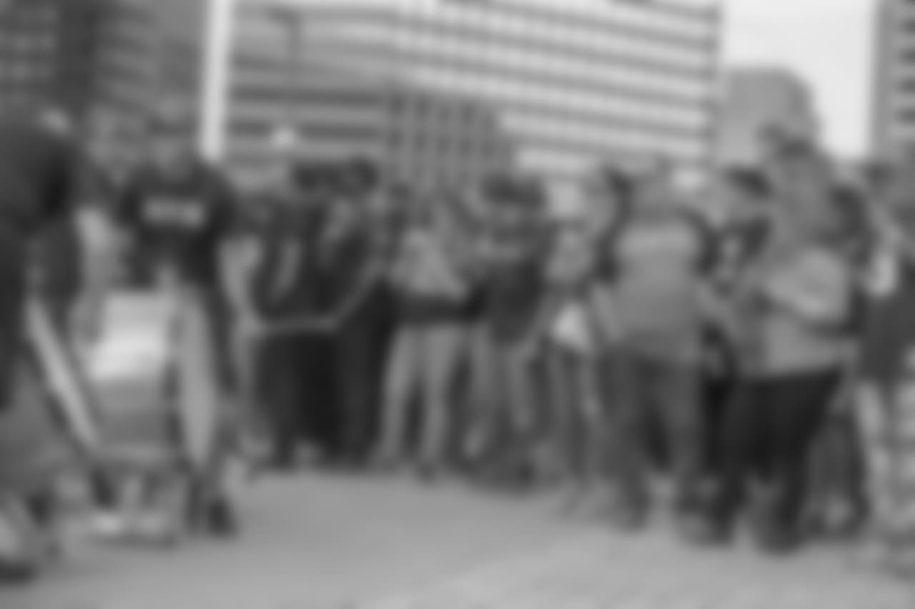 Check out the fans and entertainment in Champions Square prior to the Saints Week 9 game against the Los Angeles Rams on Sunday, Nov. 4.