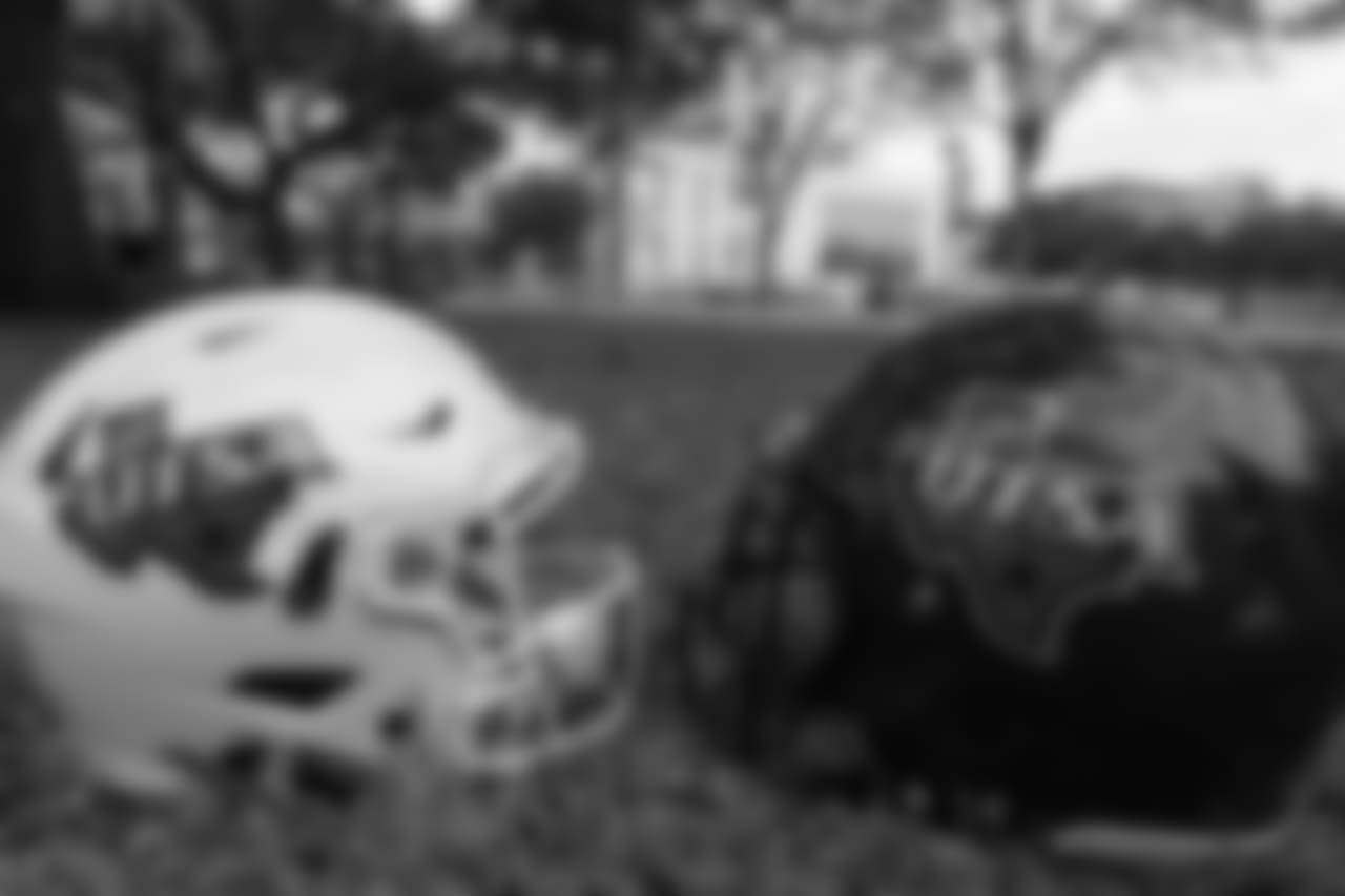 Detail of the University of Texas at San Antonio (UTSA) football helmets Wednesday Jan. 9, 2019 at the university.
(Photo By Edward A. Ornelas)