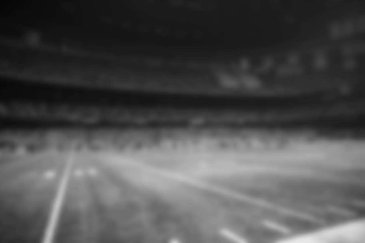 An interior view of the Mercedes-Benz Superdome during the power outage causing lights to turn off during Super Bowl XLVII between the San Francisco 49ers against the Baltimore Ravens on February 3, 2013 in New Orleans, LA.(AP Photo/Tom Hauck)