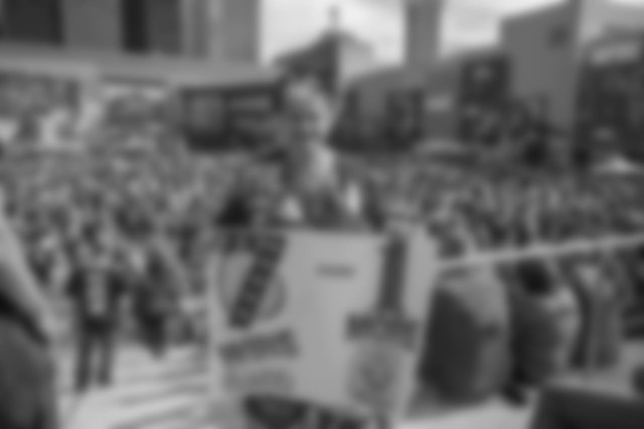 Check out the fans and entertainment in Champions Square prior to the Saints Week 9 game against the Los Angeles Rams on Sunday, Nov. 4.