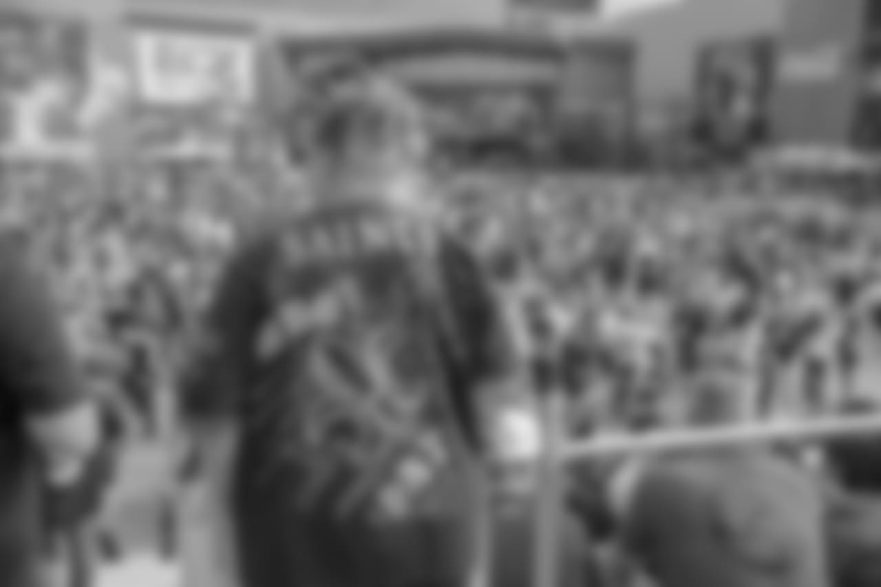 Check out the fans and entertainment in Champions Square prior to the Saints Week 9 game against the Los Angeles Rams on Sunday, Nov. 4.