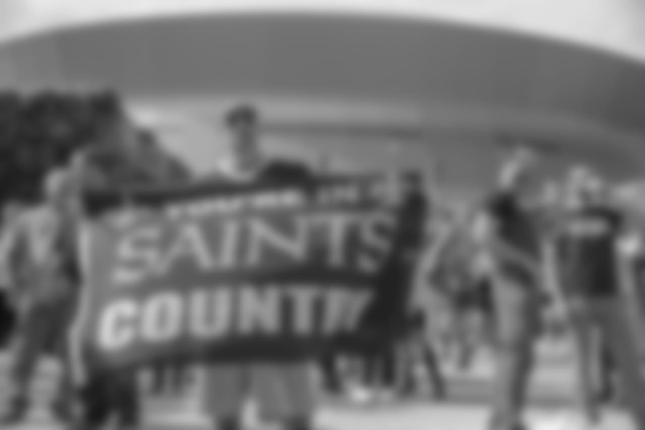Check out the fans and entertainment in Champions Square prior to the Saints Week 9 game against the Los Angeles Rams on Sunday, Nov. 4.