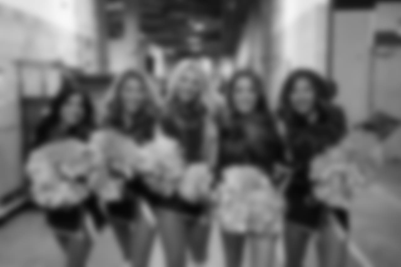 Kylie making the walk down the East hallways with Sea Gals Jessica, Kiana, Hailey, and Monica.