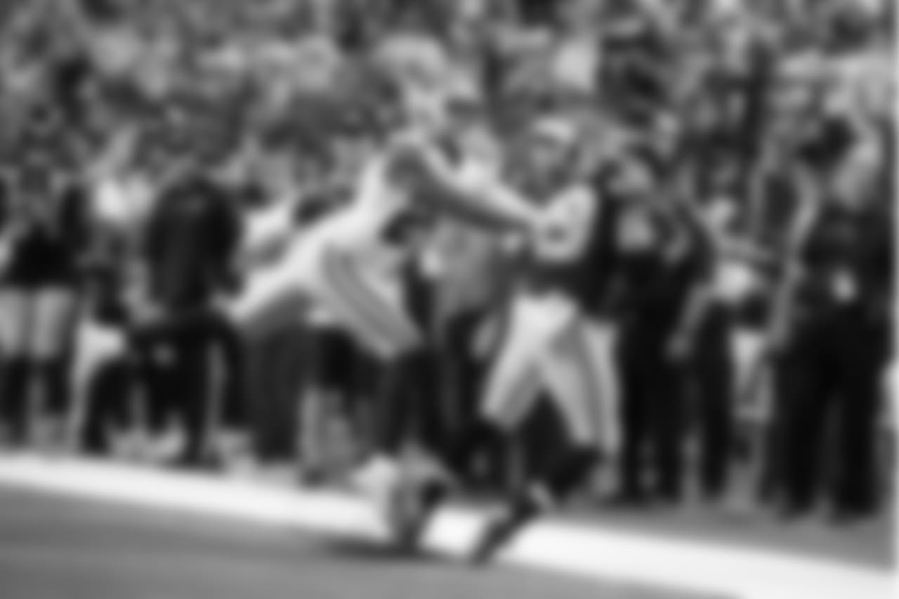 Seattle's Doug Baldwin manages to keep both feet inbounds on this 22-yard reception in the third quarter to keep a drive alive.