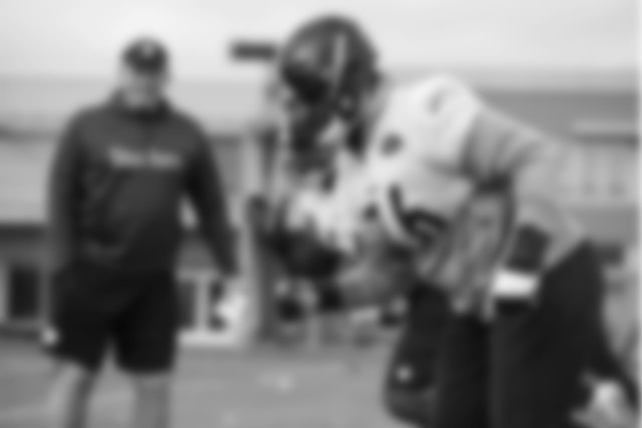 The Pittsburgh Steelers practice at the UPMC Rooney Sports Complex.