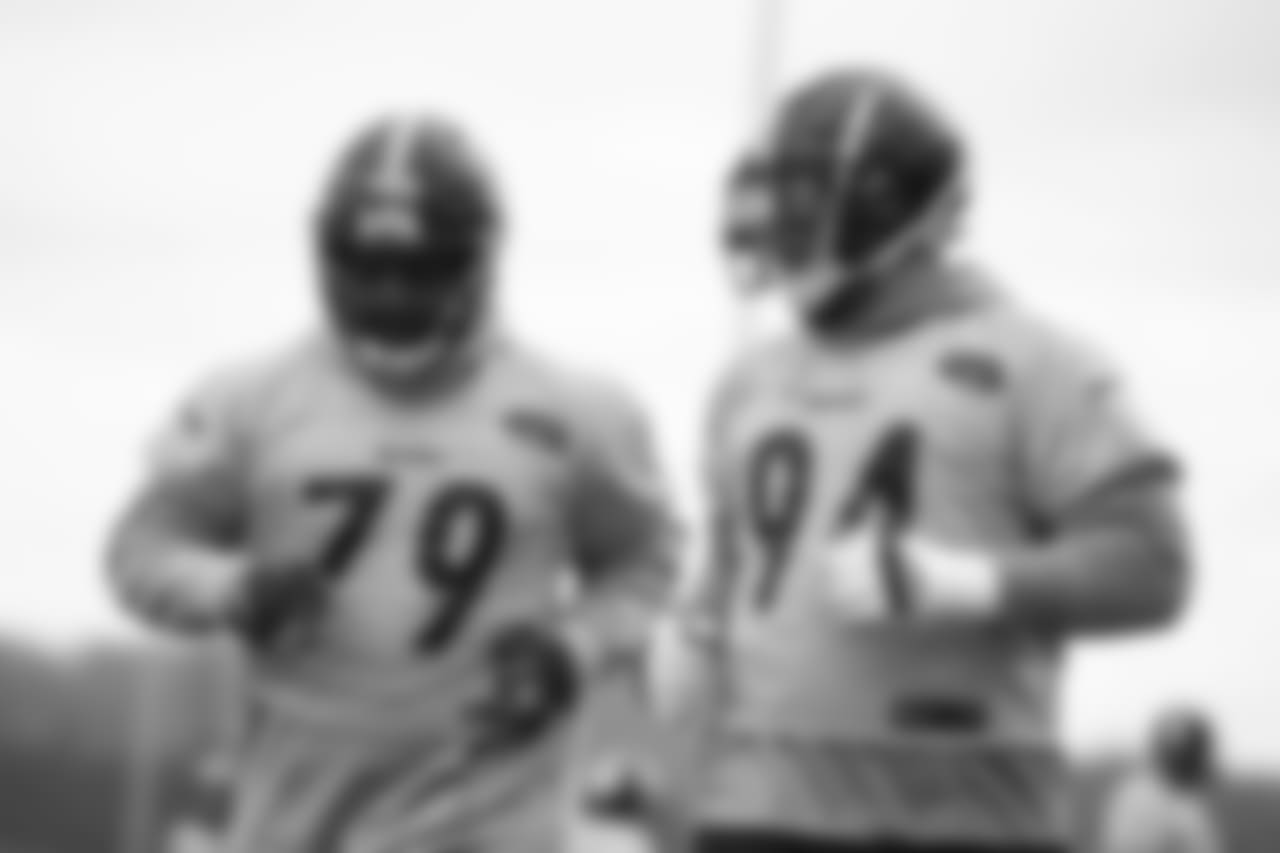 The Pittsburgh Steelers practice at the UPMC Rooney Sports Complex.