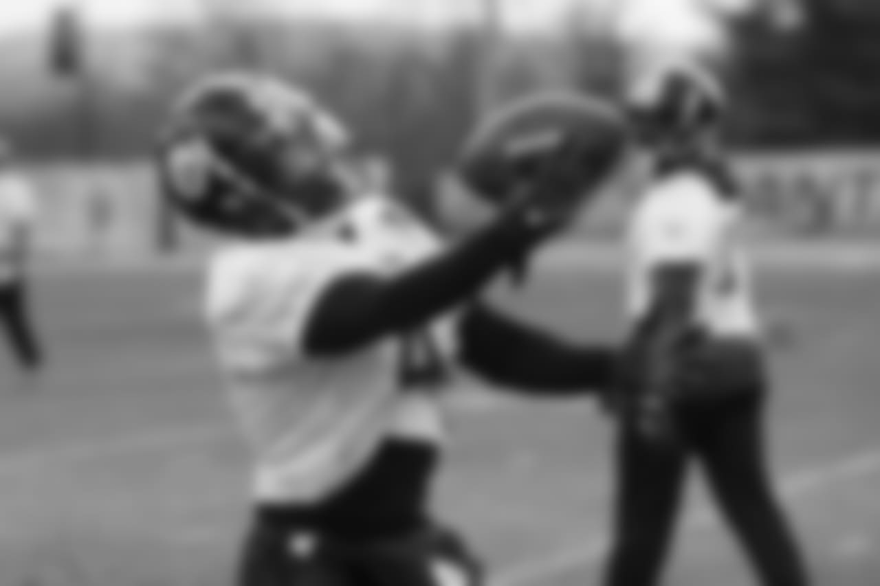 The Pittsburgh Steelers practice at the UPMC Rooney Sports Complex.