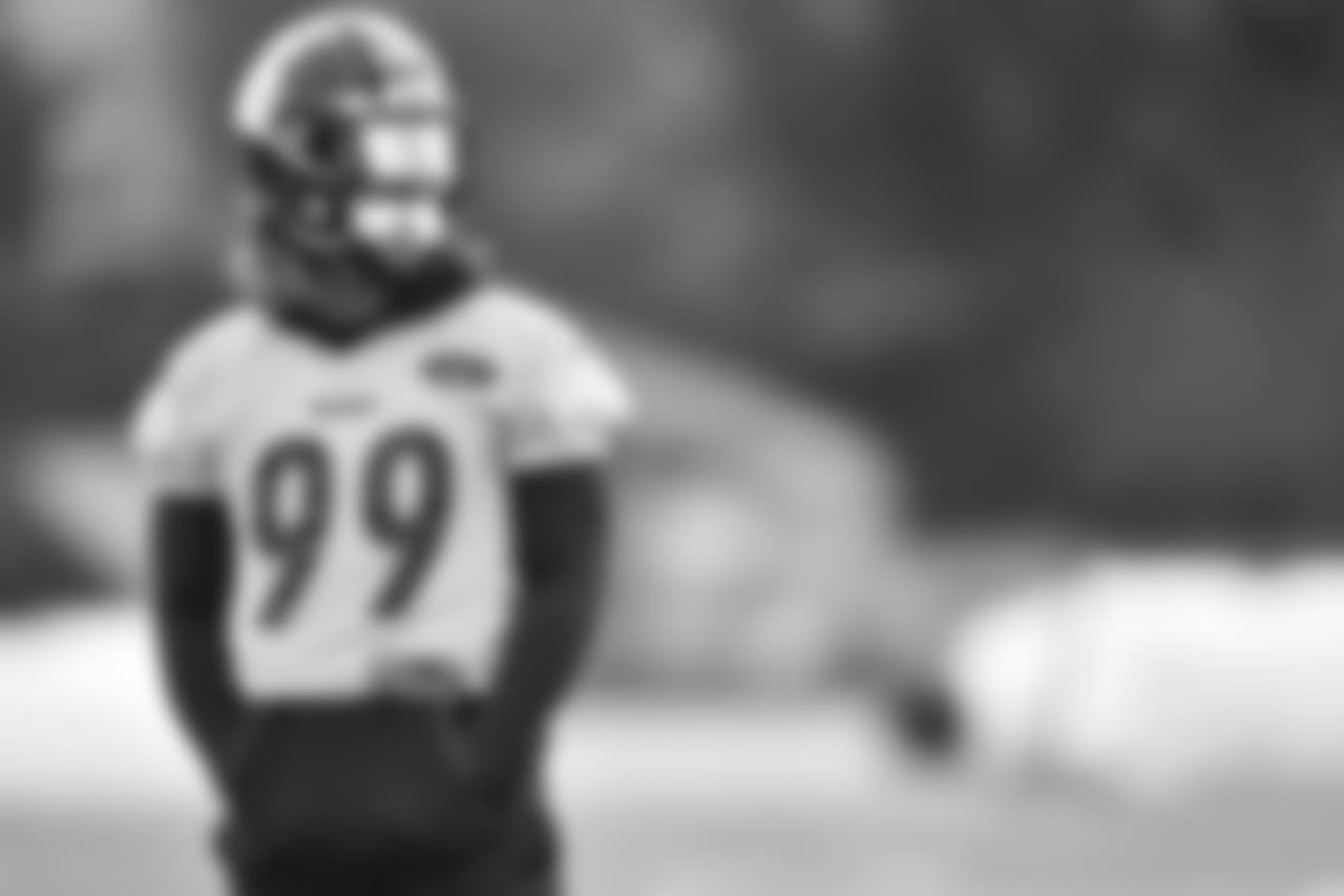 The Pittsburgh Steelers practice at UPMC Rooney Sports Complex.