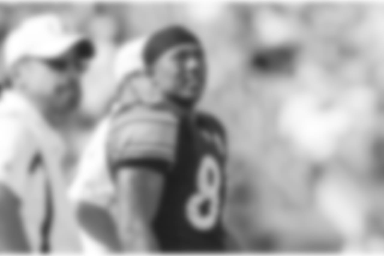 Pittsburgh Steelers wide receiver Hines Ward sideline portrait during a 34 to 15 win over the Baltimore Ravens on September 7, 2003.