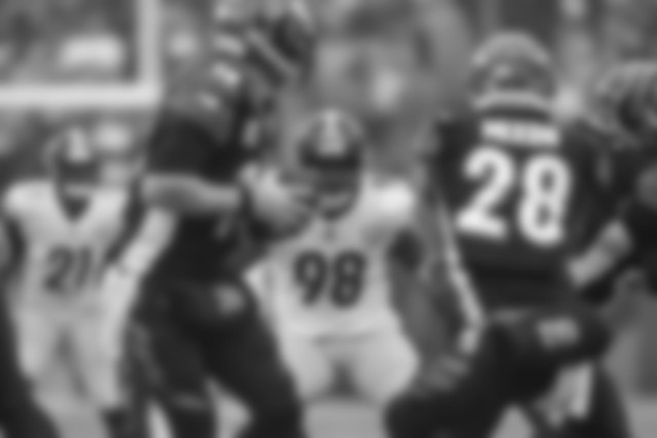 A 2018 Regular Season game between the Pittsburgh Steelers and the Cincinnati Bengals on Sunday, October 14, 2018.