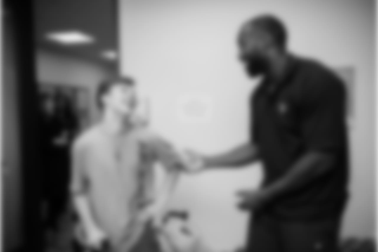 An image from the Dec. 19, 2018 community development event featuring Whitney Mercilus at Easter Seals.