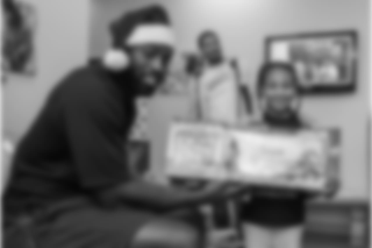 An image from the Dec. 19, 2018 community development event featuring Whitney Mercilus at Easter Seals.