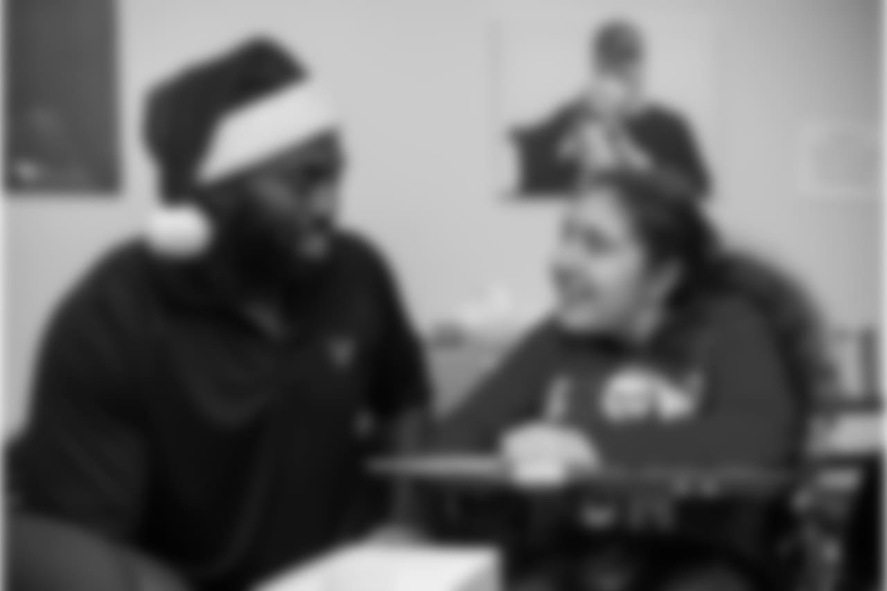 An image from the Dec. 19, 2018 community development event featuring Whitney Mercilus at Easter Seals.