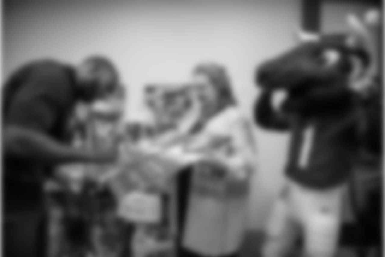 An image from the Dec. 19, 2018 community development event featuring Whitney Mercilus at Easter Seals.