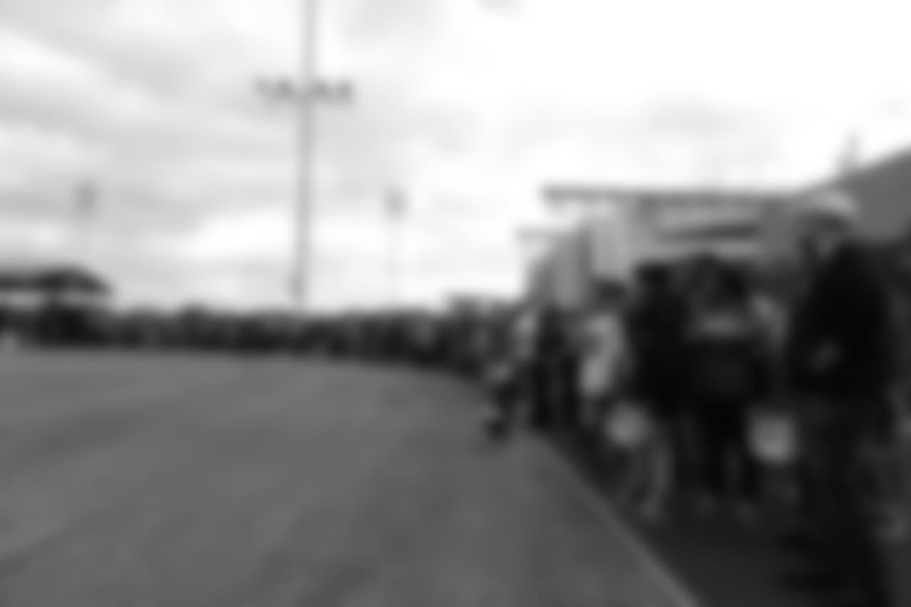 A Nov. 23, 2018 image of a community development event in which military families visited a Texans practice.