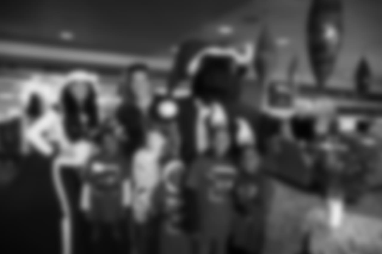 An image from the Dec. 20 2018 community development event. The Lady Texans threw a Holiday Party for the Texans YMCA at NRG Stadium.