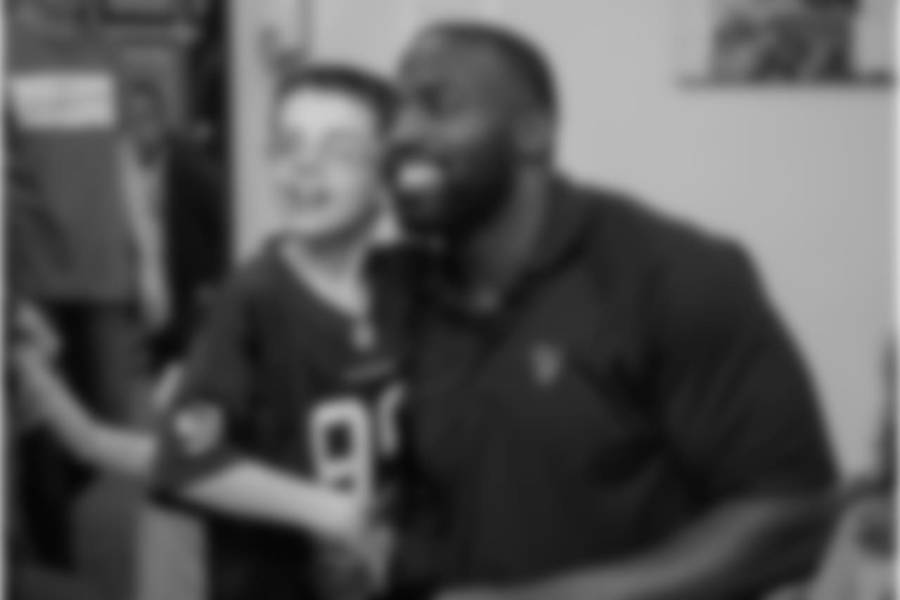 An image from the Dec. 19, 2018 community development event featuring Whitney Mercilus at Easter Seals.