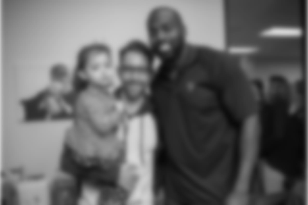 An image from the Dec. 19, 2018 community development event featuring Whitney Mercilus at Easter Seals.