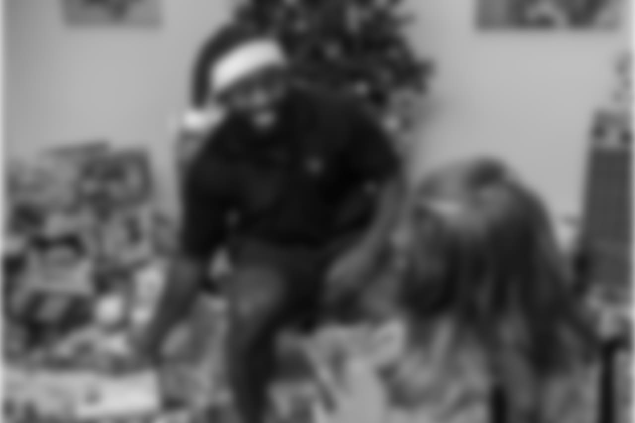 An image from the Dec. 19, 2018 community development event featuring Whitney Mercilus at Easter Seals.
