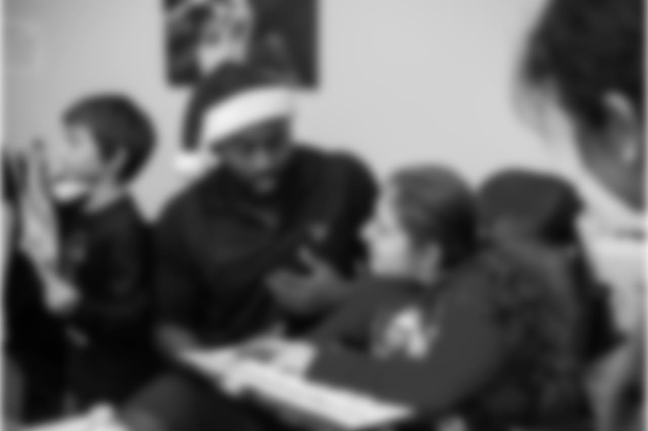 An image from the Dec. 19, 2018 community development event featuring Whitney Mercilus at Easter Seals.