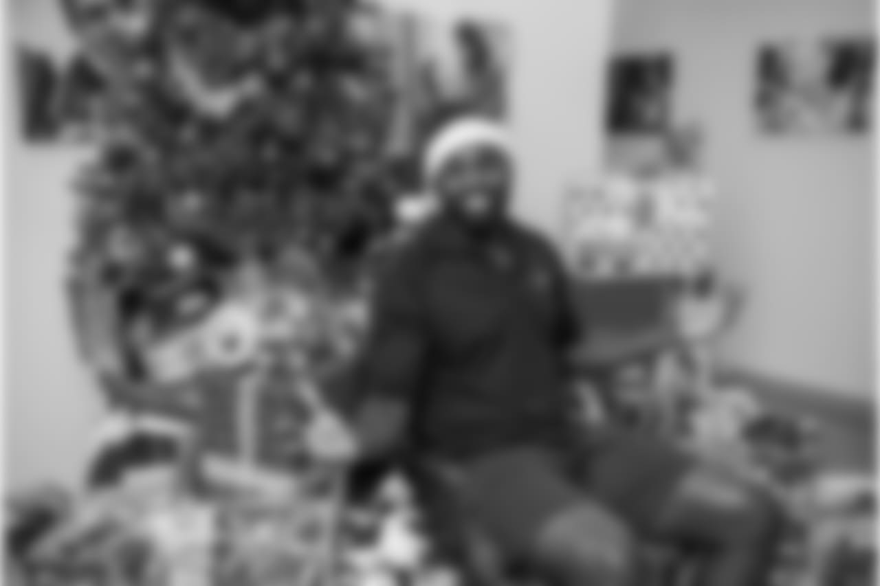 An image from the Dec. 19, 2018 community development event featuring Whitney Mercilus at Easter Seals.