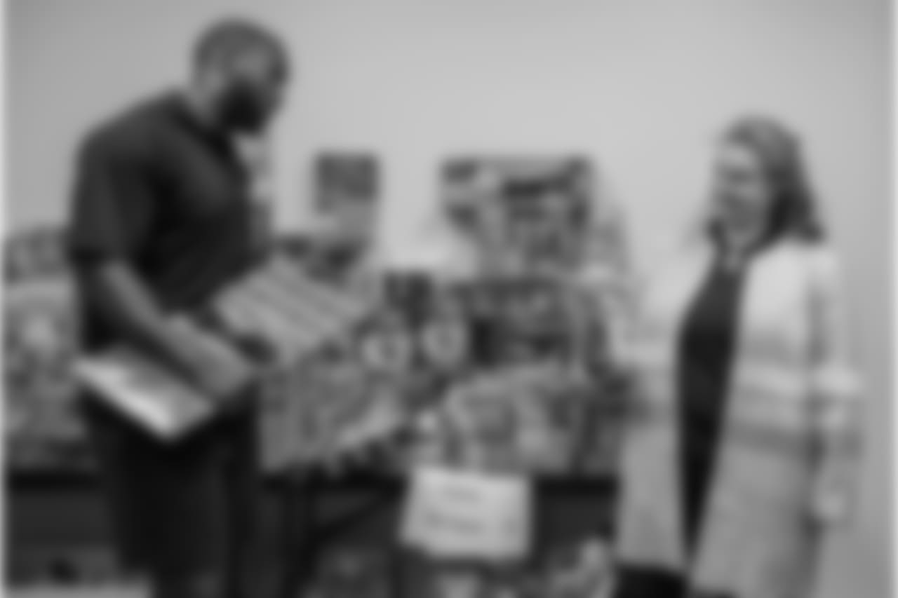An image from the Dec. 19, 2018 community development event featuring Whitney Mercilus at Easter Seals.