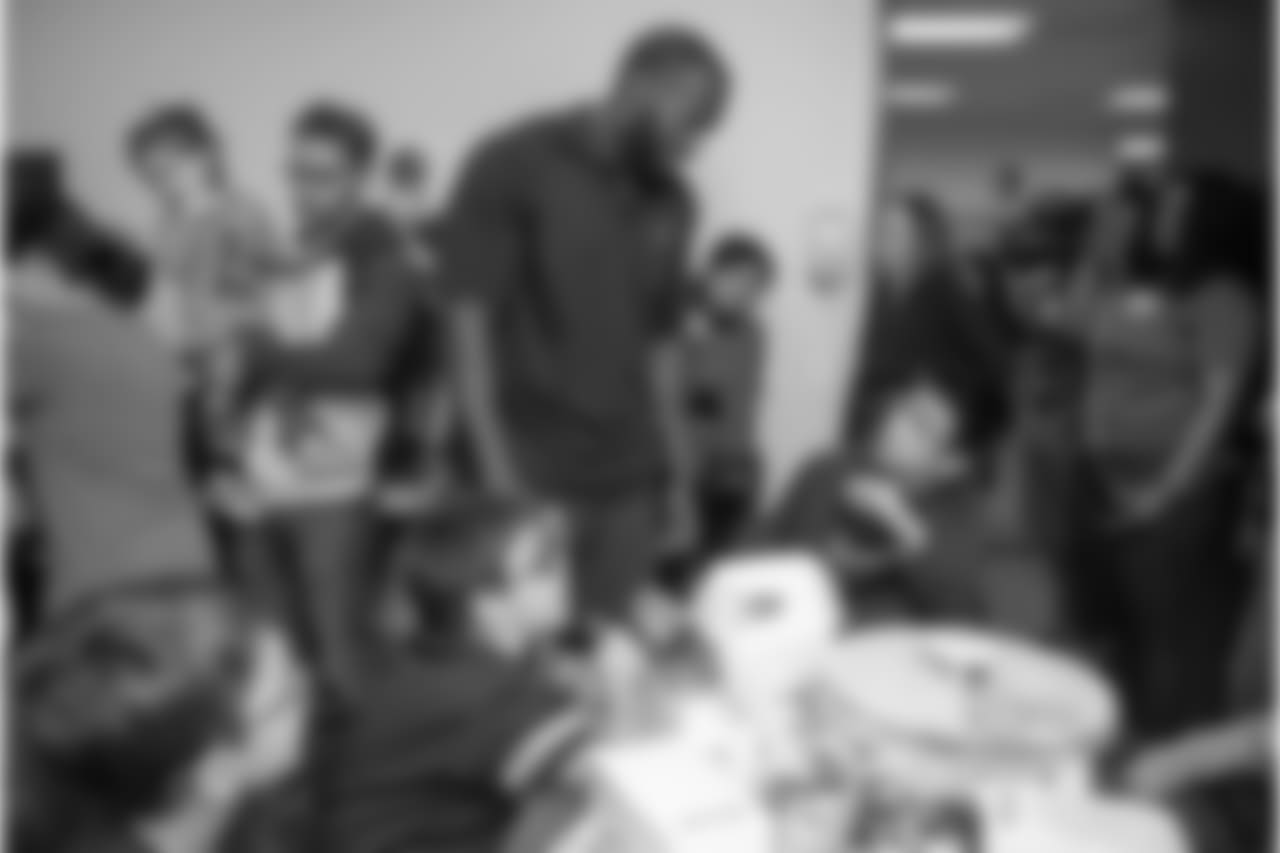 An image from the Dec. 19, 2018 community development event featuring Whitney Mercilus at Easter Seals.