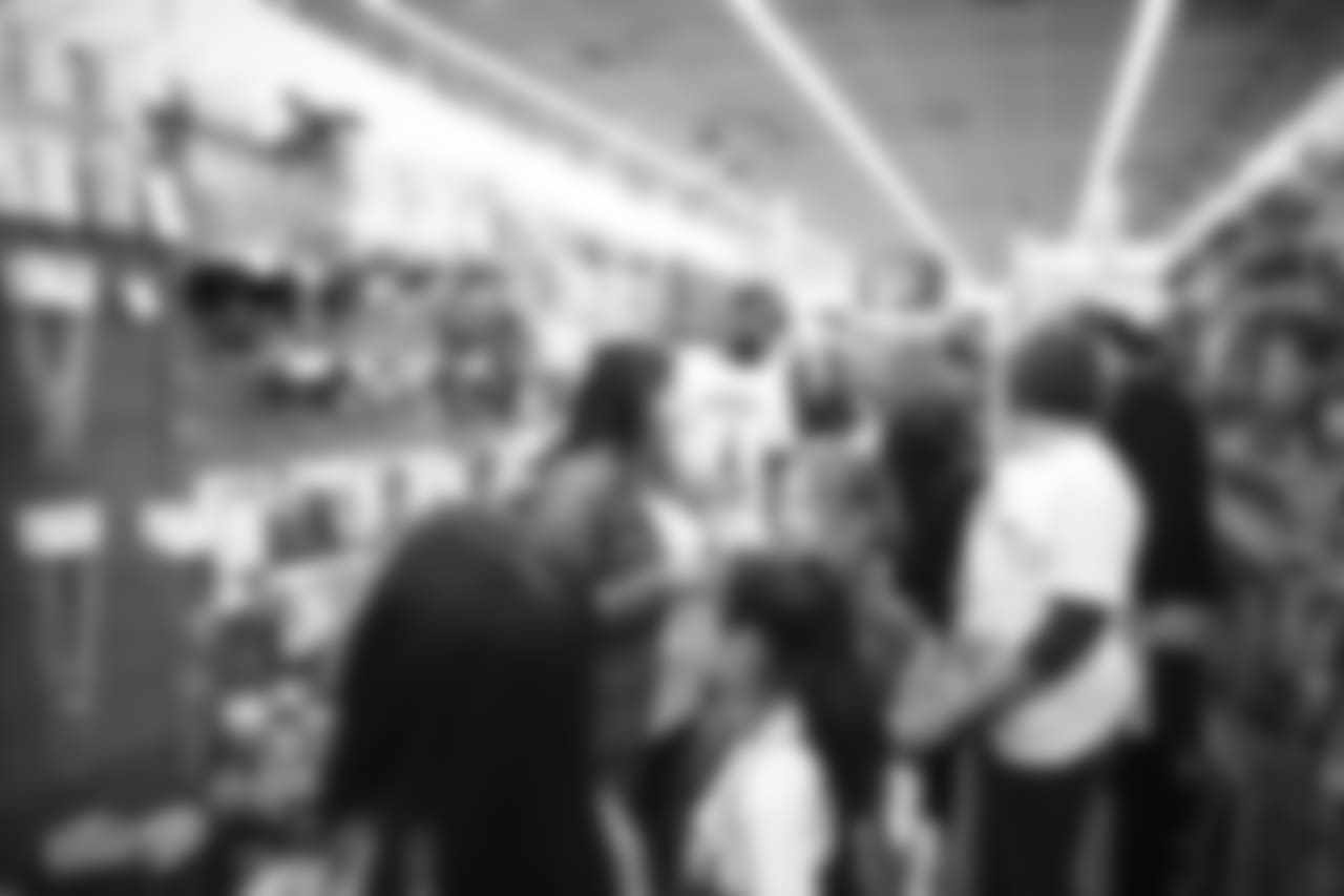 An image of the Dec. 4, 2018 community development event in which Kareem Jackson and his teammates purchased Christmas gifts for Houston-area students.
