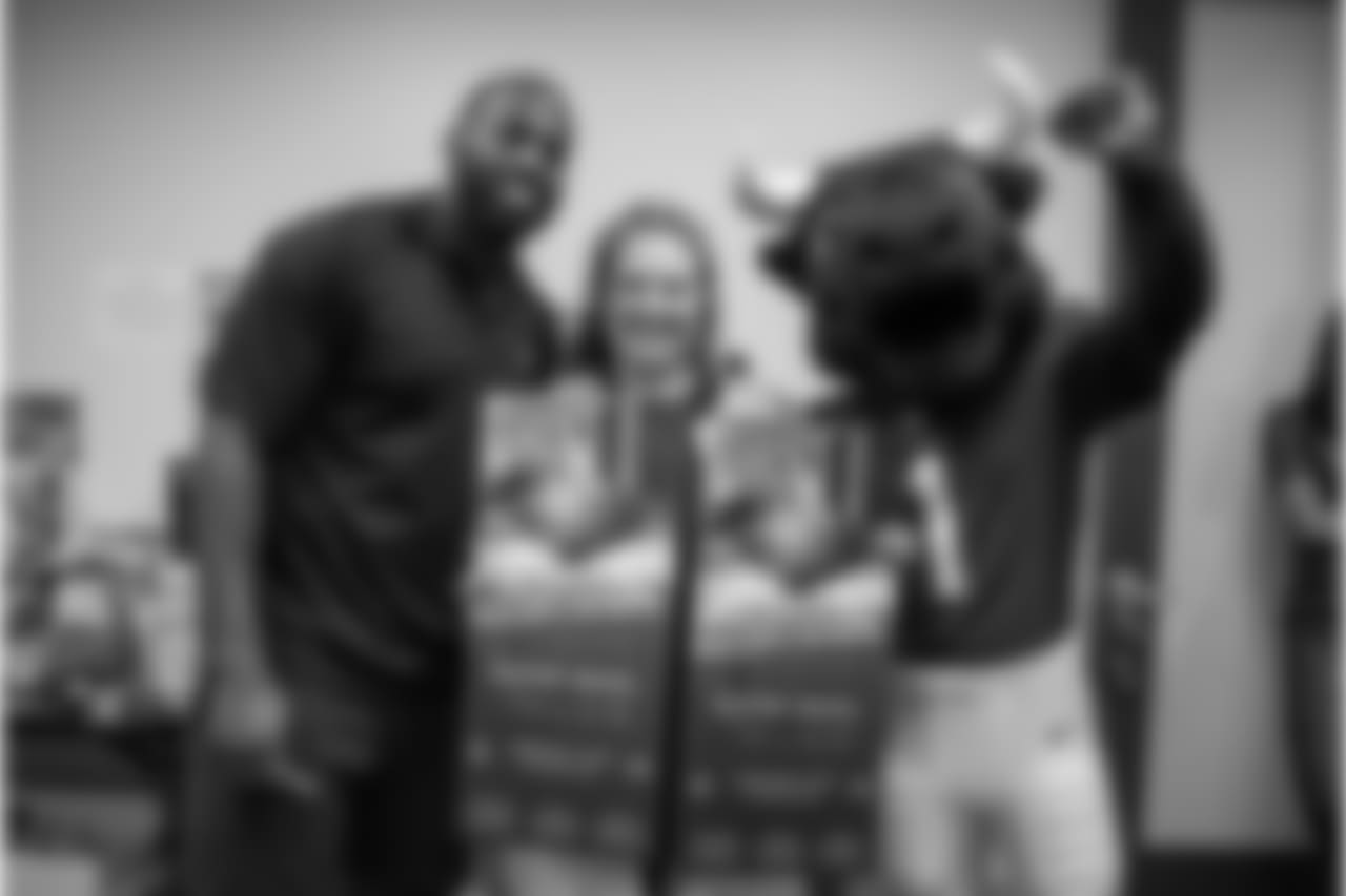 An image from the Dec. 19, 2018 community development event featuring Whitney Mercilus at Easter Seals.