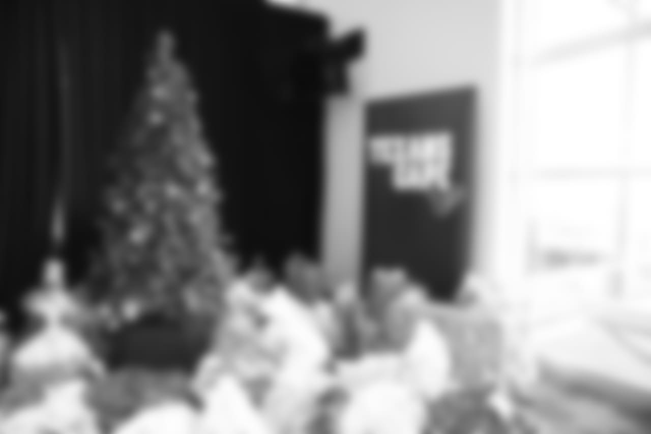 An image from the Dec. 20 2018 community development event. The Lady Texans threw a Holiday Party for the Texans YMCA at NRG Stadium.