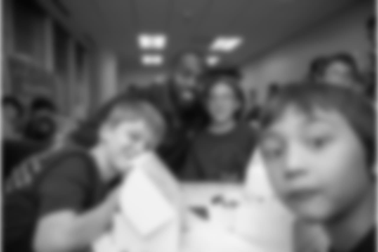 An image from the Dec. 19, 2018 community development event featuring Whitney Mercilus at Easter Seals.