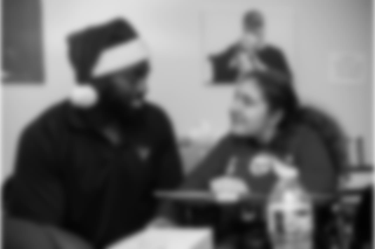 An image from the Dec. 19, 2018 community development event featuring Whitney Mercilus at Easter Seals.