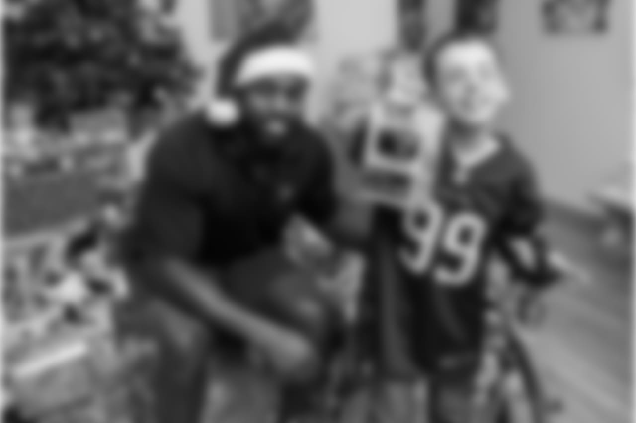 An image from the Dec. 19, 2018 community development event featuring Whitney Mercilus at Easter Seals.