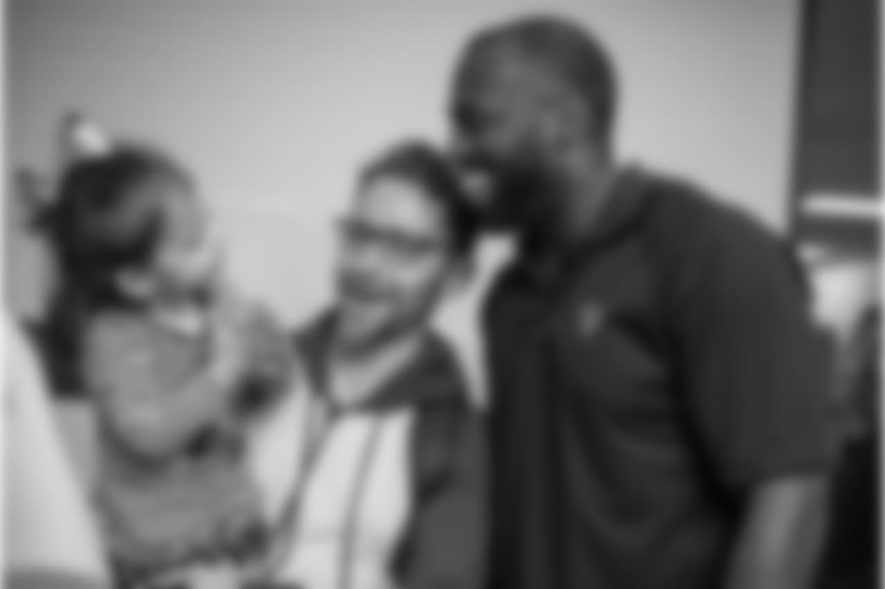 An image from the Dec. 19, 2018 community development event featuring Whitney Mercilus at Easter Seals.