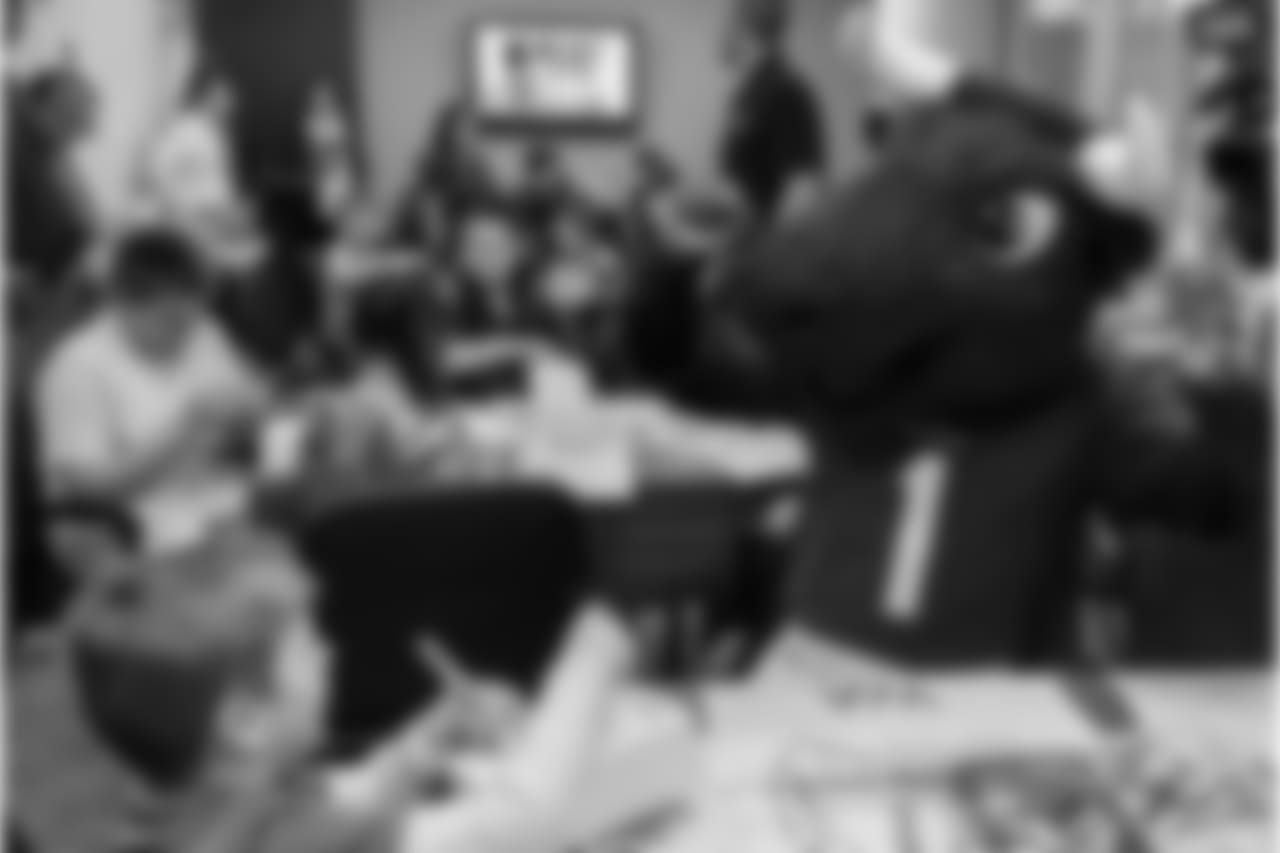 An image from the Dec. 19, 2018 community development event featuring Whitney Mercilus at Easter Seals.