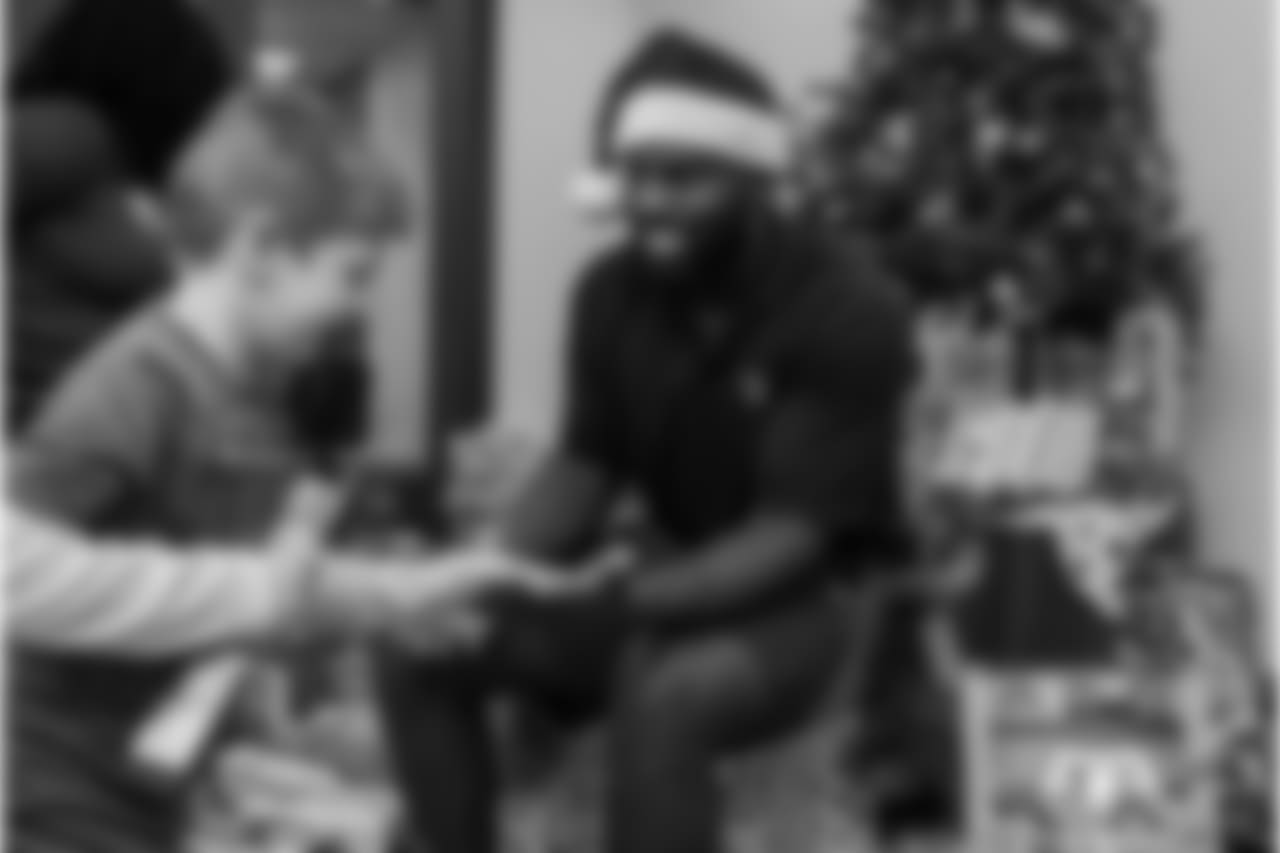 An image from the Dec. 19, 2018 community development event featuring Whitney Mercilus at Easter Seals.