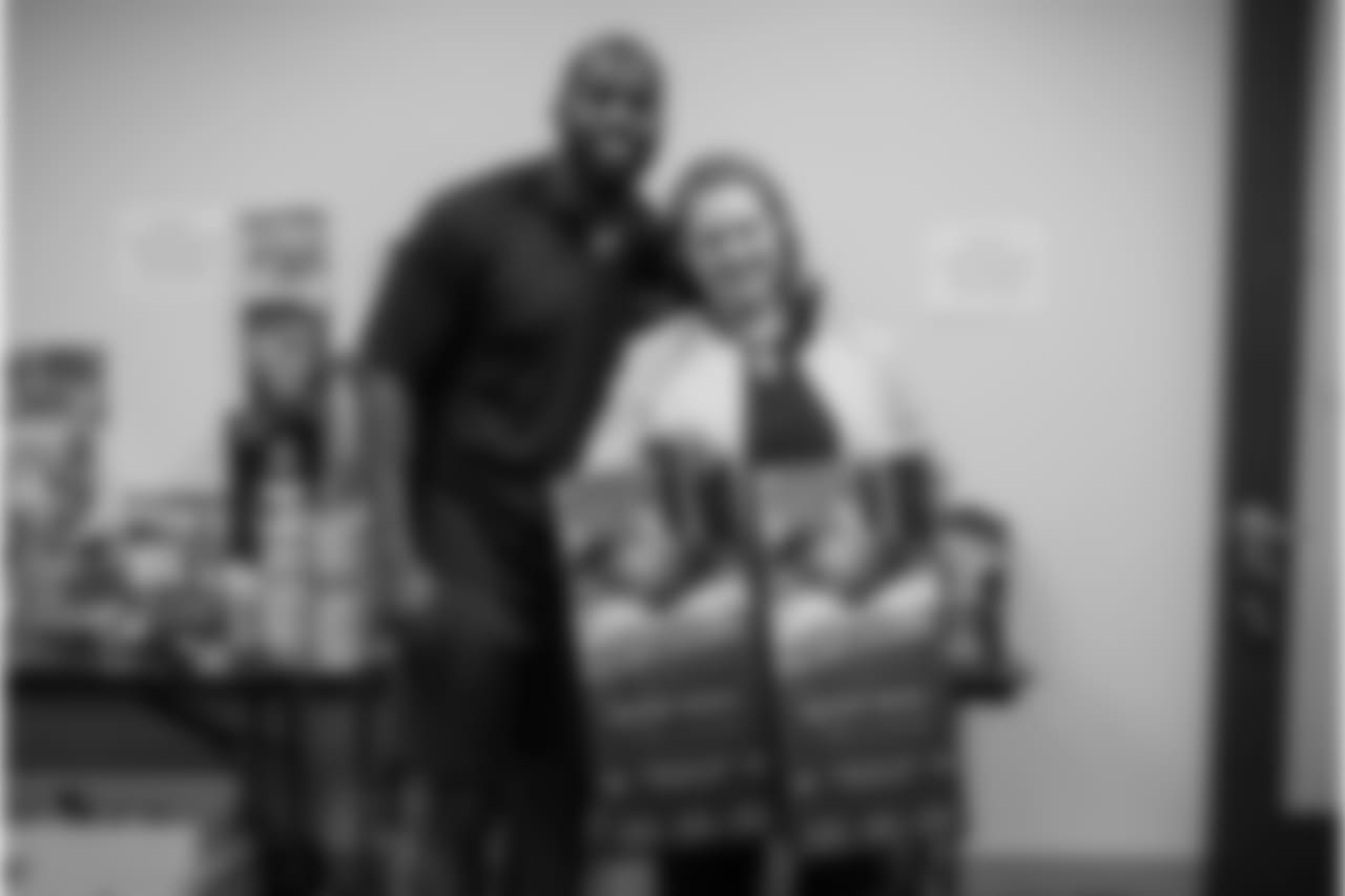 An image from the Dec. 19, 2018 community development event featuring Whitney Mercilus at Easter Seals.