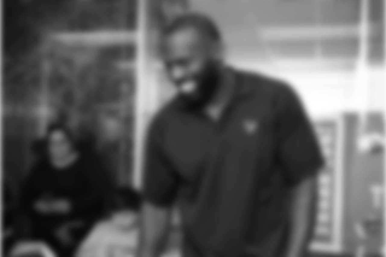 An image from the Dec. 19, 2018 community development event featuring Whitney Mercilus at Easter Seals.