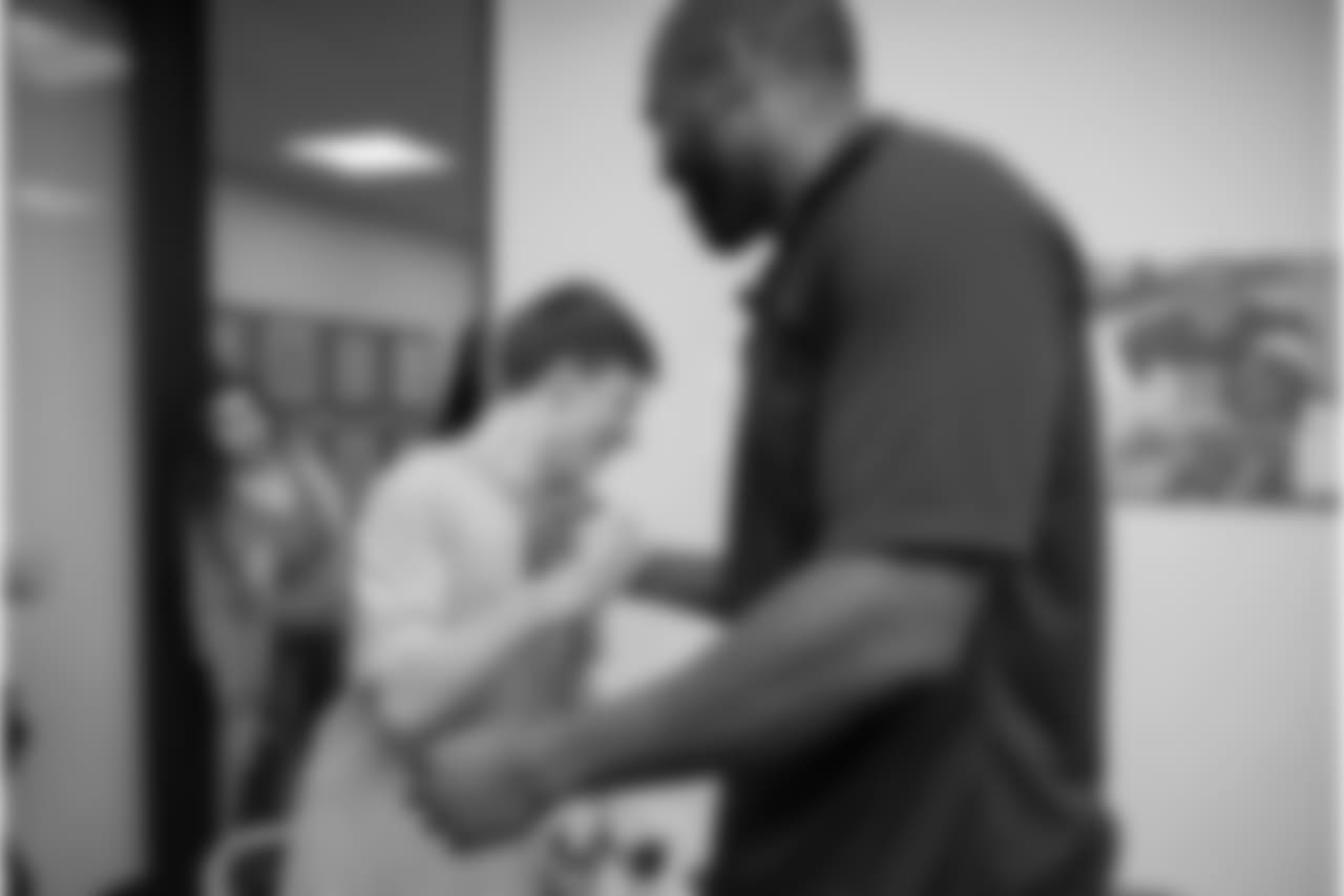 An image from the Dec. 19, 2018 community development event featuring Whitney Mercilus at Easter Seals.