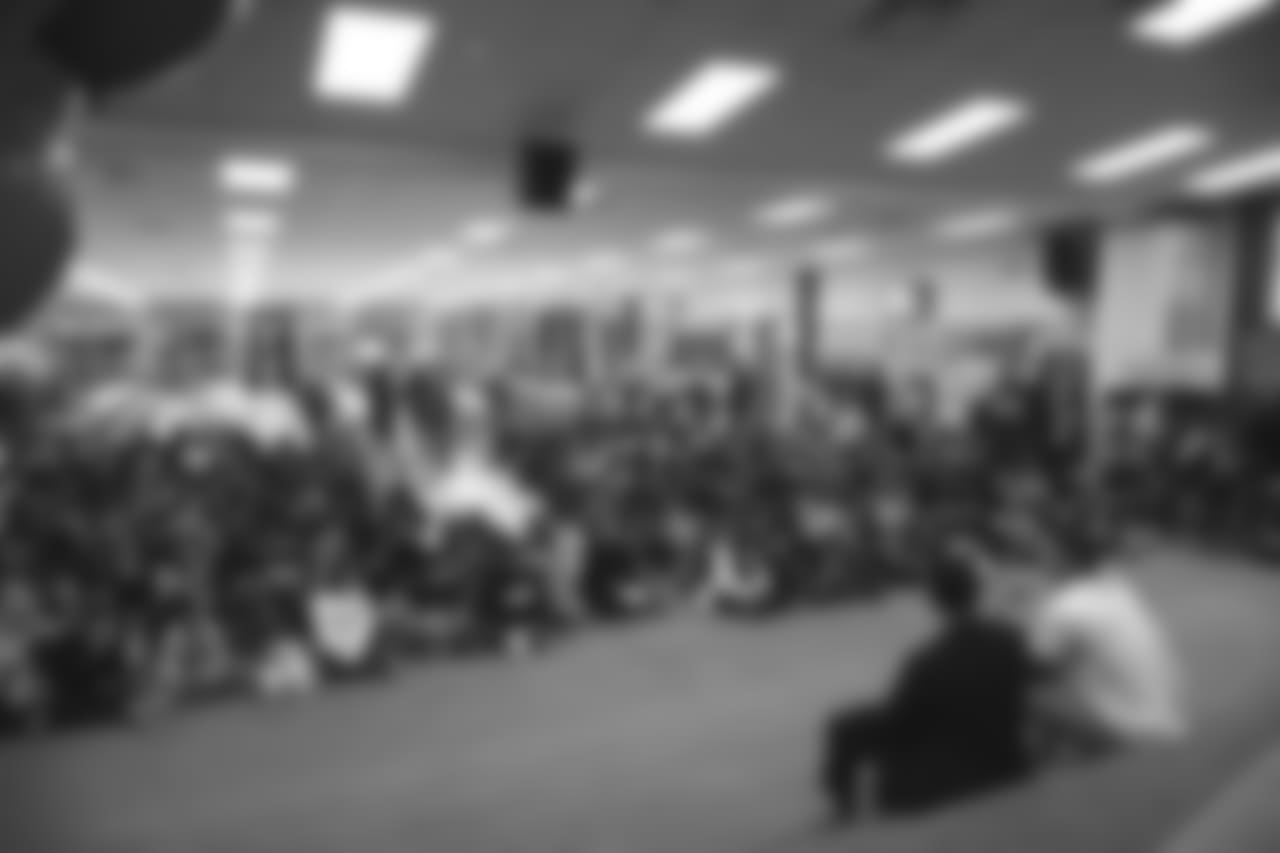 An image from the Nov. 13, 2018 corporate development event at Hirsch Elementary School in Spring, TX. Brian Peters, TORO, and cheerleaders visited the students and presented awards and a big check to teachers.