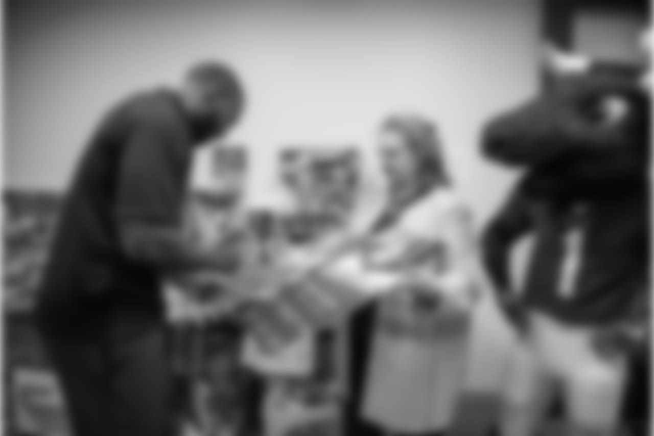 An image from the Dec. 19, 2018 community development event featuring Whitney Mercilus at Easter Seals.
