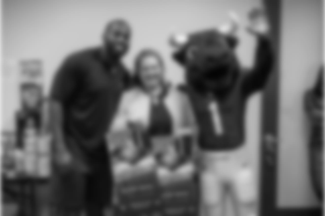 An image from the Dec. 19, 2018 community development event featuring Whitney Mercilus at Easter Seals.