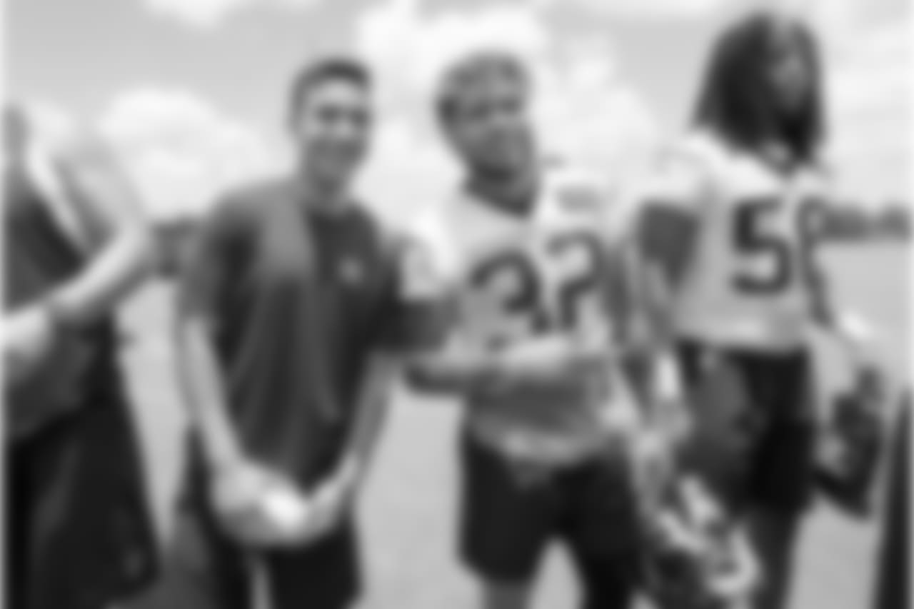 Santa Fe High School football team visit the Houston Texans after mini camp on Tuesday, June 12, 2018 at the Texans Methodist Training Center